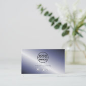 Shimmery Blue Silver Sparking Diamonds met Logo Visitekaartje (Staand voorkant)