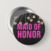 Shimmery Chic Maid of Honor Button Pin (Voorkant /achterkant)