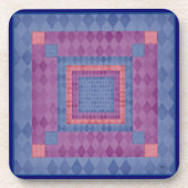 Shimmery Diamond Pattern Bier Onderzetter (Voorkant)