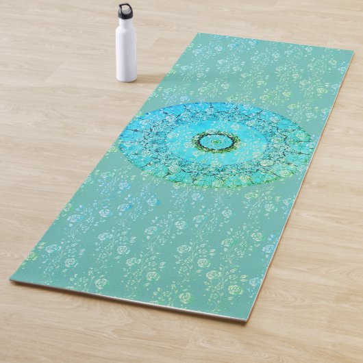 Shimmery Flowers  Mandala Yogamat (In situ)