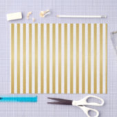 Shimmery Gold en White Stripes Tissuepapier (Craft)