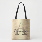 Shimmery Gold Monogram Draagtas (Voorkant)