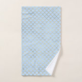 Shimmery Gold Scallop Soft Blue Bad Handdoek (Handdoek)