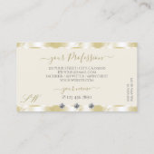 Shimmery Gold Sparkle Diamonds-Initialen Visitekaartje (Achterkant)