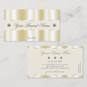 Shimmery Gold Sparkle Diamonds Luxurious Luxe Glam Visitekaartje