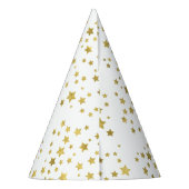 Shimmery Goldstars Golden Star Pattern Feesthoedjes (Achterkant)