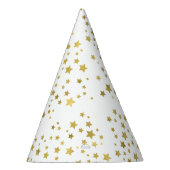 Shimmery Goldstars Golden Star Pattern Feesthoedjes (Rechts)