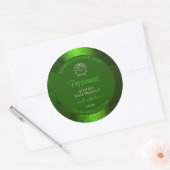 Shimmery Green Marble Floral Modern Product Labels (Envelop)