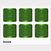 Shimmery Green Marble Floral Modern Product Labels (Vel)