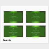 Shimmery Green Marble Floral Modern Product Labels (Vel)