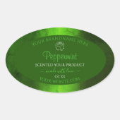 Shimmery Green Marble Floral Modern Product Labels (Voorkant)