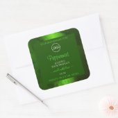 Shimmery Green Marble Modern Product Labels Logo (Envelop)