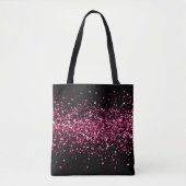 Shimmery hot roze glitter chic confetti draagtas (Voorkant)
