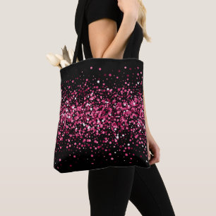 Shimmery hot roze glitter chic confetti draagtas