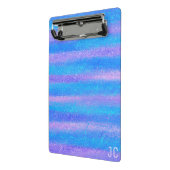 Shimmery Iridescent Stripes Turquoise Pink Mini Klembord (Angled2)