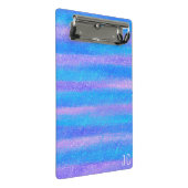 Shimmery Iridescent Stripes Turquoise Pink Mini Klembord (Schuin)