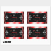 Shimmery Jewels Ruby Red Black Product Labels Logo (Vel)