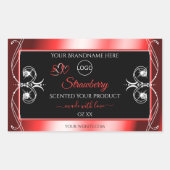 Shimmery Jewels Ruby Red Black Product Labels Logo (Voorkant)