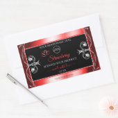 Shimmery Jewels Ruby Red Black Product Labels Logo (Envelop)