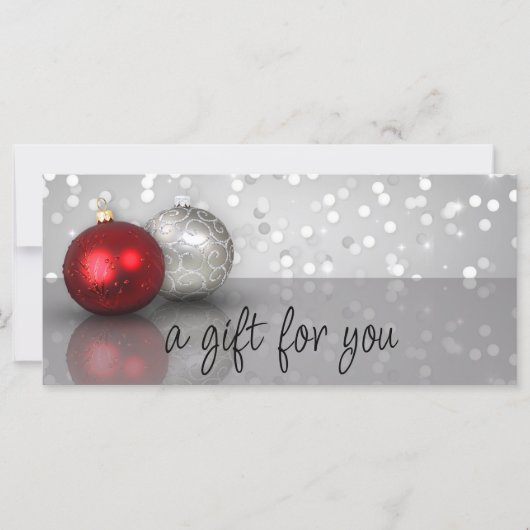 Shimmery kerstversients Gift Certificate (Voorkant)