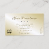 Shimmery Light Cream Sparkling Diamonds met Logo Visitekaartje (Achterkant)