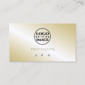 Shimmery Light Cream Sparkling Diamonds met Logo Visitekaartje (Voorkant)