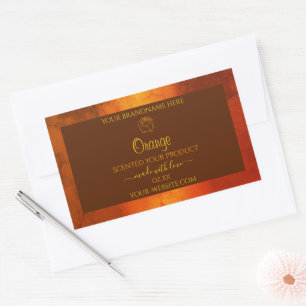 Shimmery Oranje Marble Product Labels Roos Flower