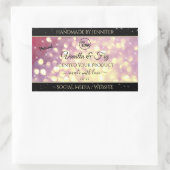 Shimmery Paars Gold Glitter Logo Labels (Tas)