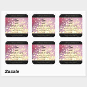 Shimmery Paars Gold Glitter Logo Labels (Vel)