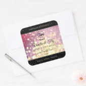 Shimmery Paars Gold Glitter Logo Labels (Envelop)
