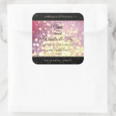 Shimmery Paars Gold Glitter Logo Labels (Tas)