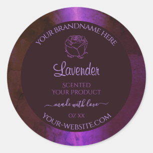 Shimmery Paars Marble Product Labels Roos Flower