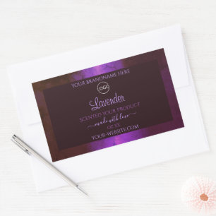 Shimmery Paarse Marble Elegant Product Labels Logo