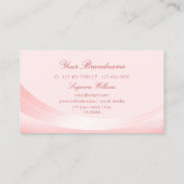 Shimmery Pastel Roze met Monogram en Diamond Visitekaartje (Achterkant)