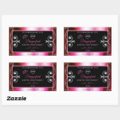 Shimmery Pink Black Product Étiquette Diamonds Log (Feuille)