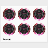 Shimmery Pink Black Product Labels Diamonds Logo (Vel)