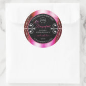 Shimmery Pink Black Product Labels Diamonds Logo (Tas)