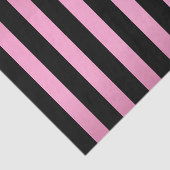 Shimmery Pink en Black Stripes Tissuepapier (Detail)
