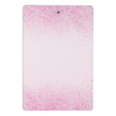 Shimmery Pink Glitter Dust Mini Klembord (Achterkant)