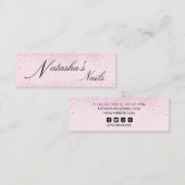 Shimmery Pink Glitter Dust Mini Visitekaartje (Voorkant / Achterkant)