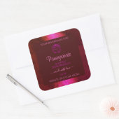 Shimmery Pink Red Marble Product Label Roos Flower (Envelop)