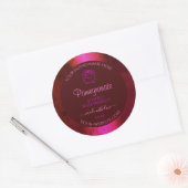 Shimmery Pink Red Marble Product Label Roos Flower (Envelop)