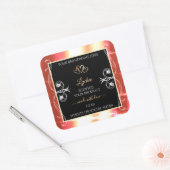 Shimmery Roos Gold Product Labels Diamonds Black (Envelop)