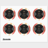 Shimmery Roos Gold Product Labels Diamonds Black (Vel)