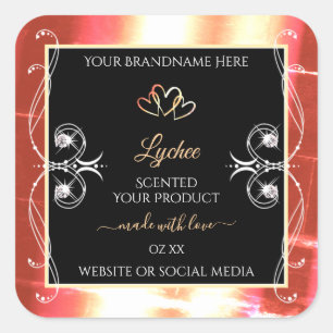 Shimmery Rose Gold Produit Étiquettes Diamants Noi