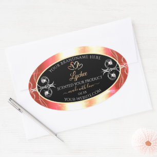 Shimmery Rose Gold Produit Étiquettes Diamants Noi