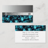 Shimmery Silver Sparkle Glitter Diamonds Business Visitekaartje (Voorkant / Achterkant)