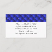 Shimmery Silver Sparkle Glitter Diamonds Business Visitekaartje (Achterkant)