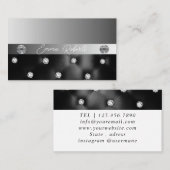 Shimmery Silver Sparkle Glitter Diamonds Business Visitekaartje (Voorkant / Achterkant)