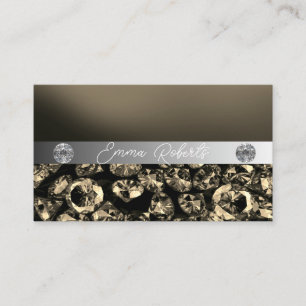 Shimmery Silver Sparkle Glitter Diamonds Business Visitekaartje